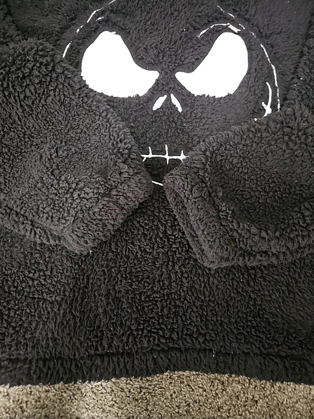 Disney Nightmare Before Christmas Jack Skellington Sherpa Fleece Pullover XXL - Picture 2 of 4